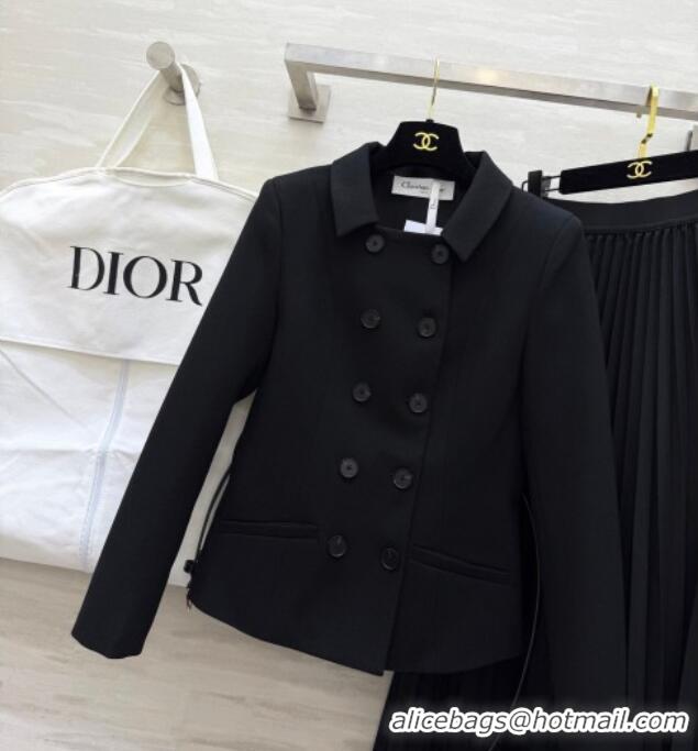 Luxury Discount Dior Jacket and Skirt Set DR031103 Black 2026