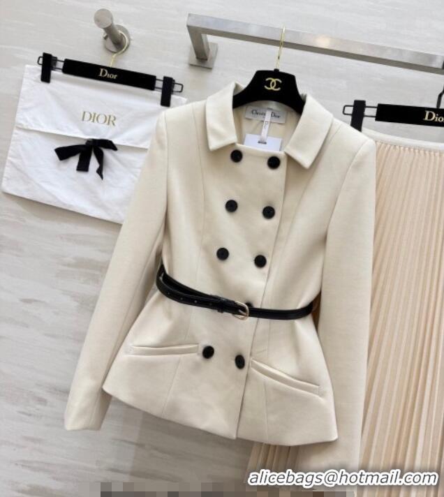 Unique Discount Dior Jacket and Skirt Set DR031103 White 2026
