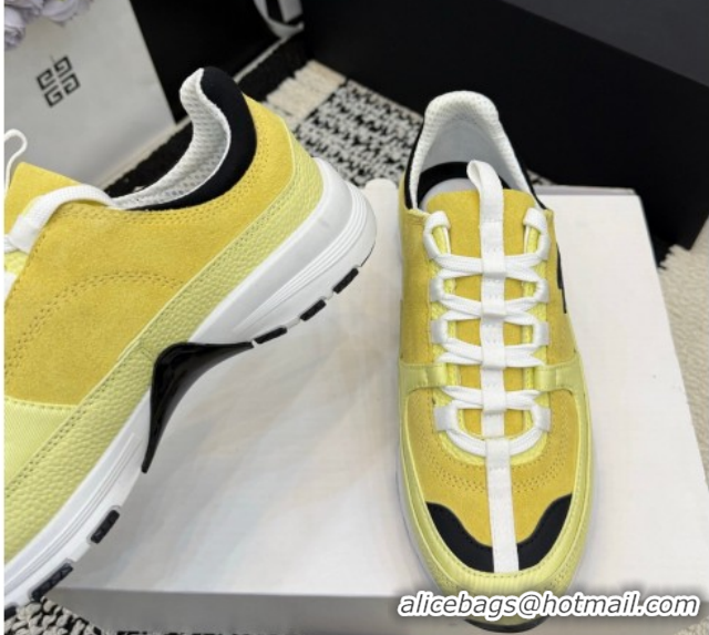 Pretty Style Chanel Calfskin Leather & Suede Sneakers G47010 Yellow 2026