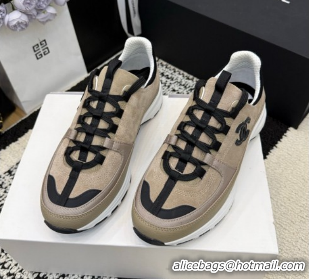 Buy New Cheap Chanel Calfskin Leather & Suede Sneakers G47010 Beige 2026