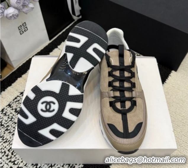 Buy New Cheap Chanel Calfskin Leather & Suede Sneakers G47010 Beige 2026