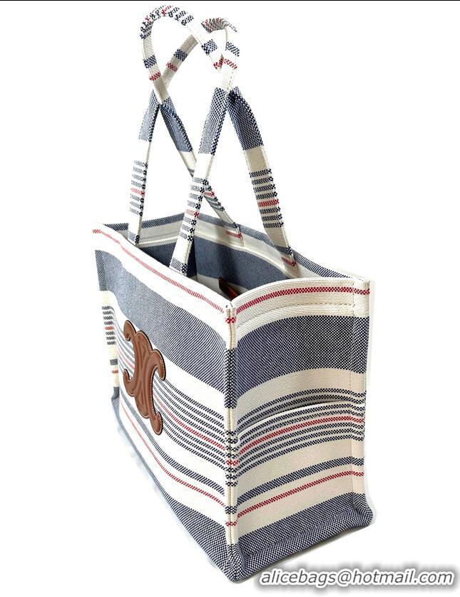 Best Price Celine Triomphe Large Cabas Thais Striped Tote Bag 196762 2025