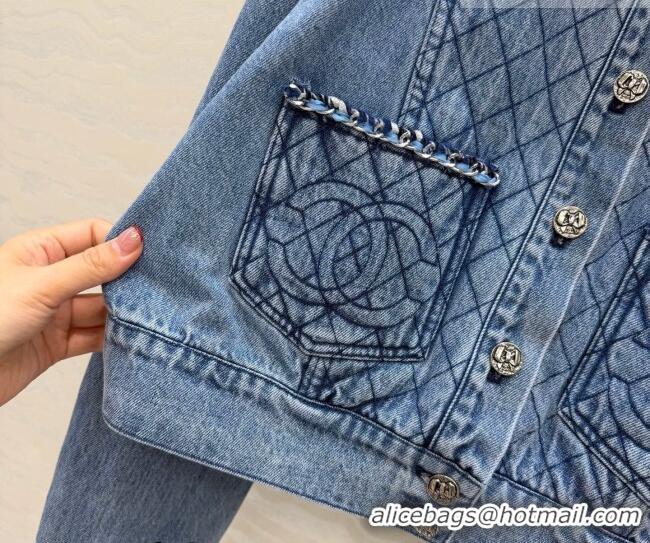 Top Quality Chanel Cotton Denim Jacket CH031112 Blue 2026