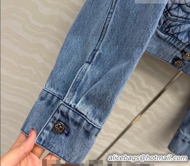 Top Quality Chanel Cotton Denim Jacket CH031112 Blue 2026