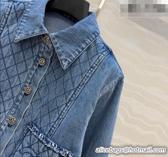 Top Quality Chanel Cotton Denim Jacket CH031112 Blue 2026