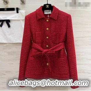 Top Grade Chanel Tweed Jacket CH0311012 Red 2026