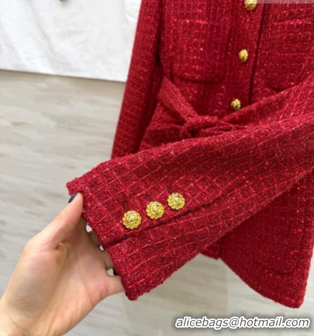 Top Grade Chanel Tweed Jacket CH0311012 Red 2026