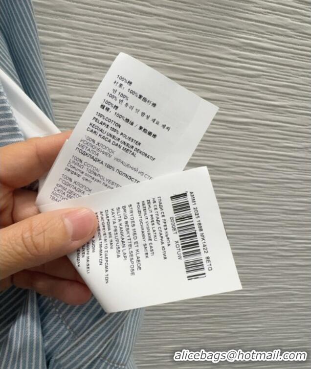 Best Product Miu Miu Cotton Striped Skirt MM031101 Blue 2026