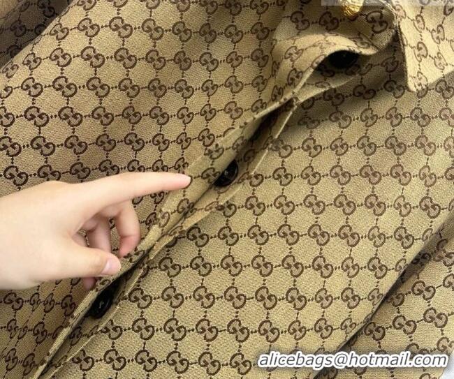 ​Grade Quality Gucci GG Cotton Coat GG031101 Beige 2026