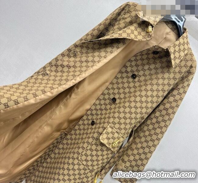 ​Grade Quality Gucci GG Cotton Coat GG031101 Beige 2026