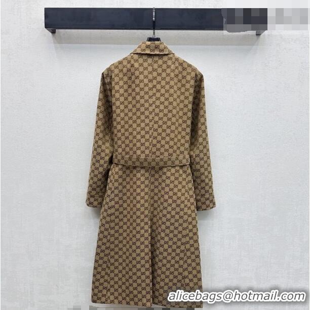 ​Grade Quality Gucci GG Cotton Coat GG031101 Beige 2026