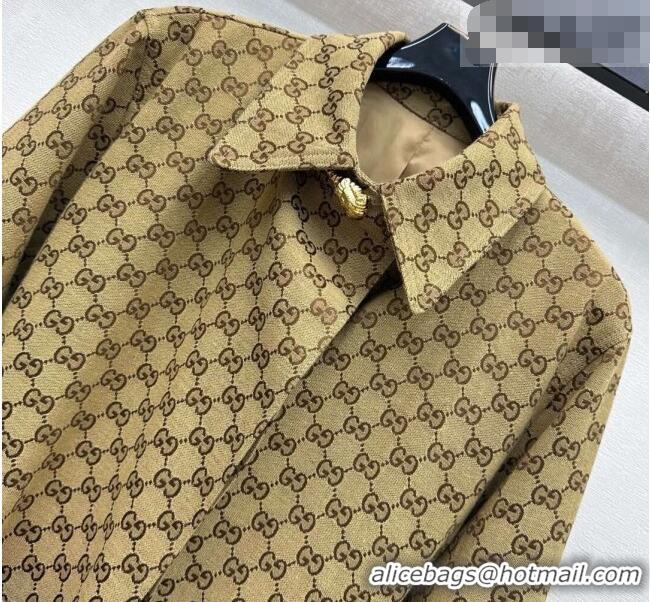 ​Grade Quality Gucci GG Cotton Coat GG031101 Beige 2026