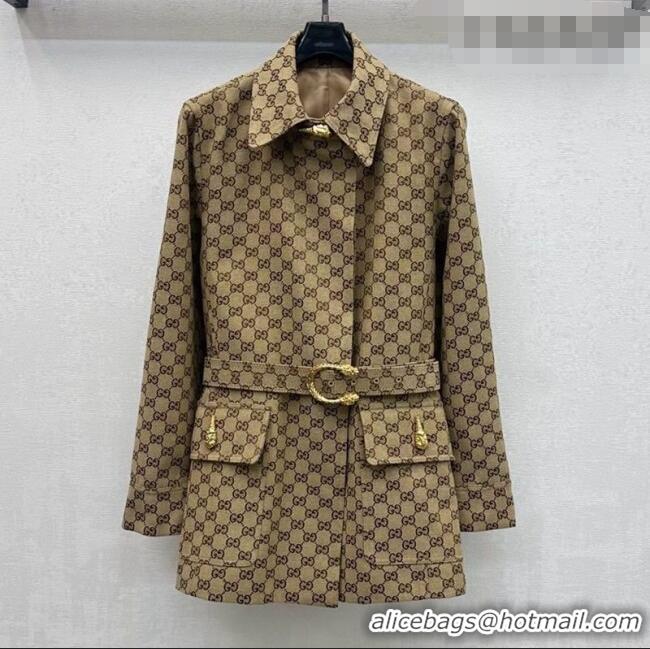 Top Design Gucci GG Cotton Jacket GG031101 Beige 2026