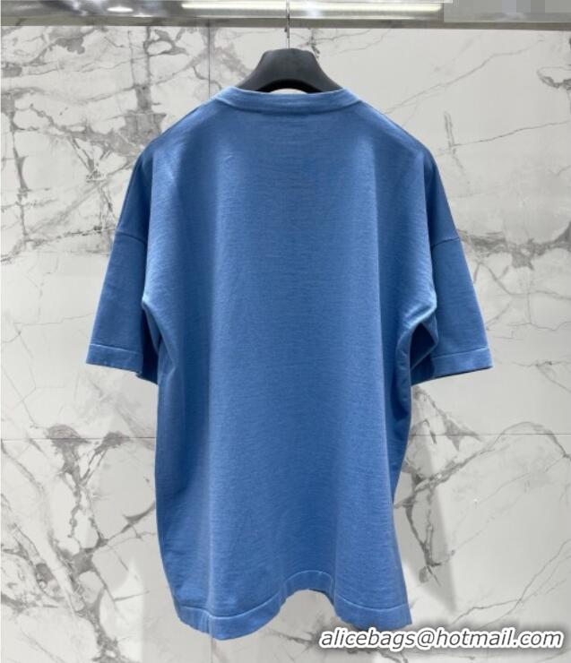 Top Quality Dior Cotton T-Shirt DR0311012 Blue 2026