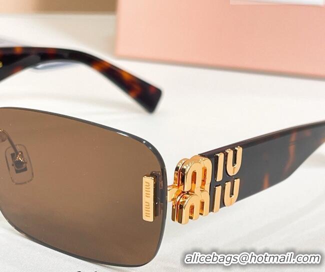 Luxury Discount Miu Miu Sunglasses MU168AV Brown 2026