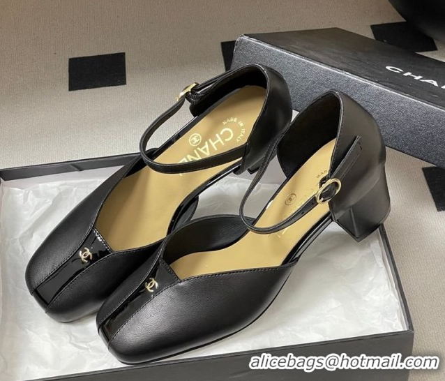 Unique Style Chanel Lambskin & Patent Leather Mary Janes Pumps 4.5cm CH030611 Black 2026