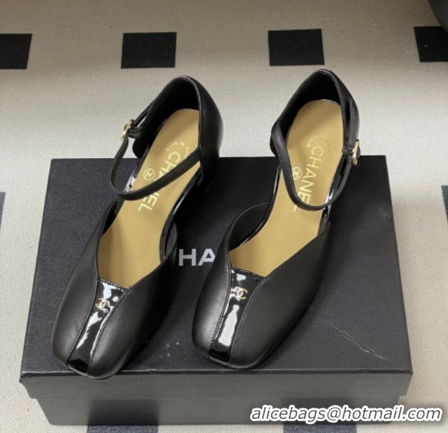 Unique Style Chanel Lambskin & Patent Leather Mary Janes Pumps 4.5cm CH030611 Black 2026