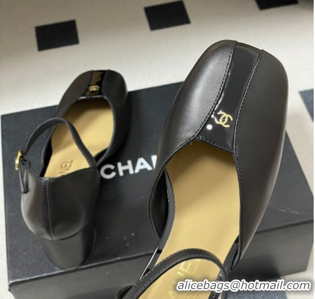 Unique Style Chanel Lambskin & Patent Leather Mary Janes Pumps 4.5cm CH030611 Black 2026