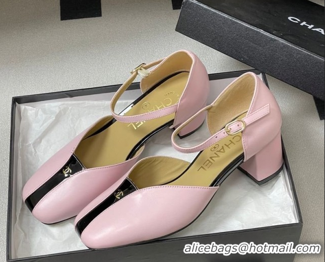 Top Grade Chanel Lambskin & Patent Leather Mary Janes Pumps 4.5cm CH030611 Pink 2026