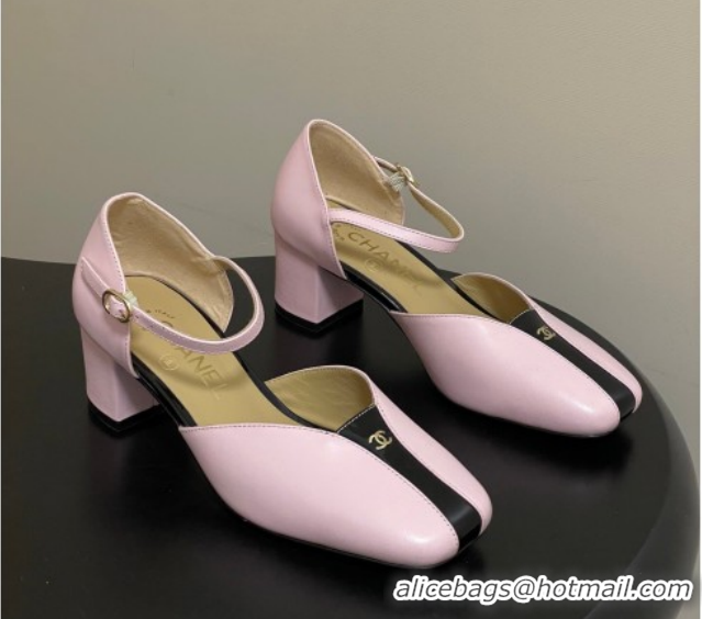 Top Grade Chanel Lambskin & Patent Leather Mary Janes Pumps 4.5cm CH030611 Pink 2026