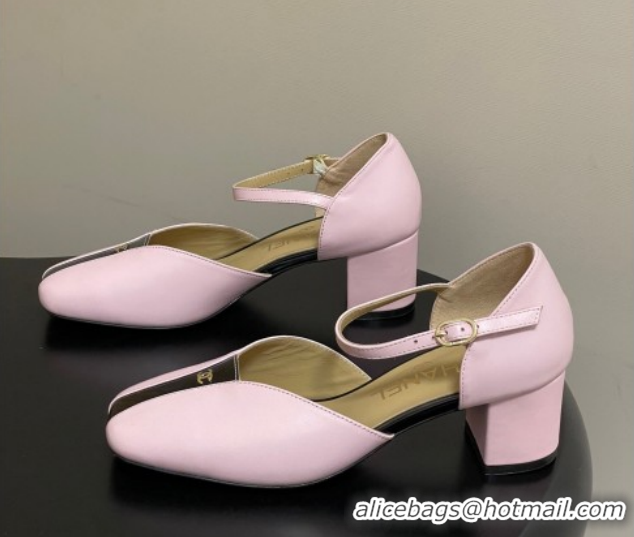Top Grade Chanel Lambskin & Patent Leather Mary Janes Pumps 4.5cm CH030611 Pink 2026