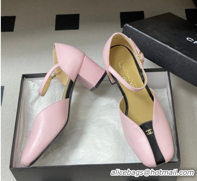 Top Grade Chanel Lambskin & Patent Leather Mary Janes Pumps 4.5cm CH030611 Pink 2026
