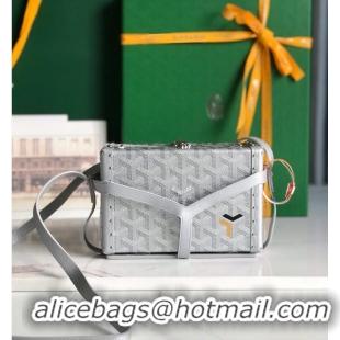 Original Cheap New Goyard Minaudiere Trunk Case Bag G7972 Silver