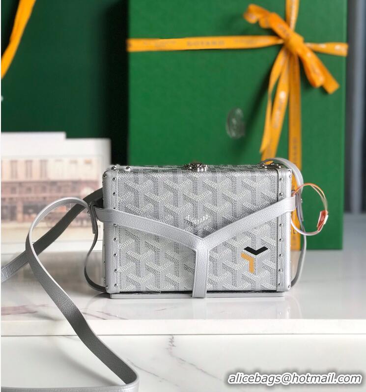 Original Cheap New Goyard Minaudiere Trunk Case Bag G7972 Silver