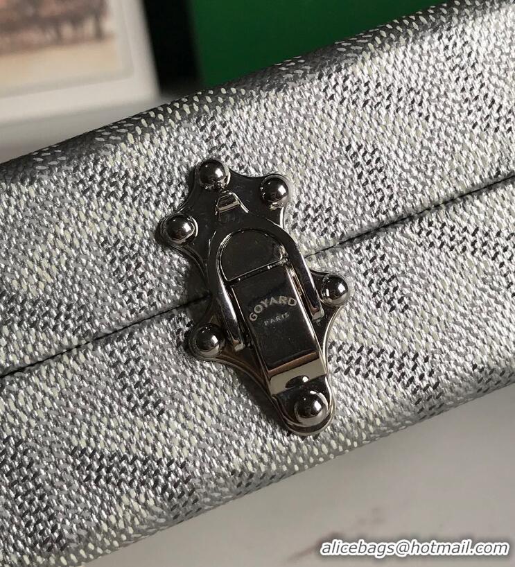 Original Cheap New Goyard Minaudiere Trunk Case Bag G7972 Silver