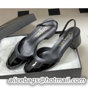 Charming Chanel Lambskin & Patent Calfskin Leather Pumps 4.5cm G47175 Black2 2026