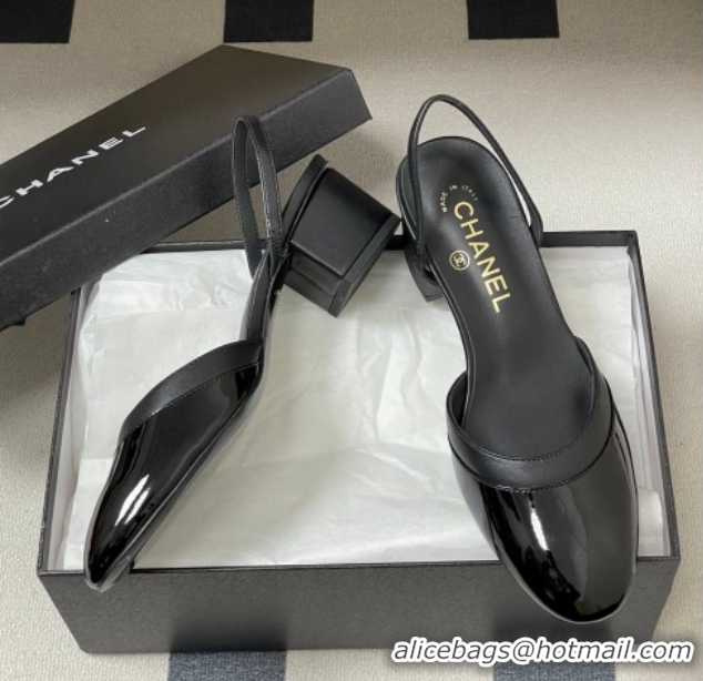 Charming Chanel Lambskin & Patent Calfskin Leather Pumps 4.5cm G47175 Black2 2026