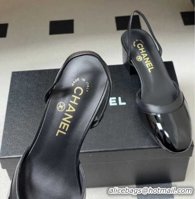 Charming Chanel Lambskin & Patent Calfskin Leather Pumps 4.5cm G47175 Black2 2026