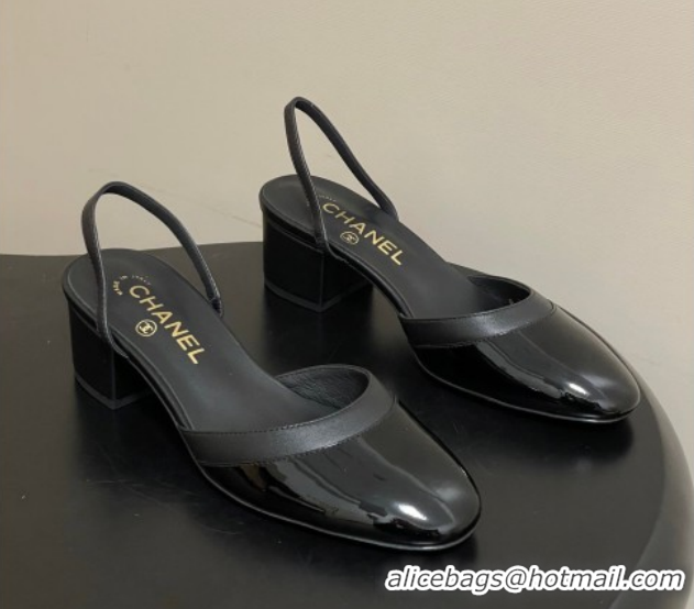 Charming Chanel Lambskin & Patent Calfskin Leather Pumps 4.5cm G47175 Black2 2026