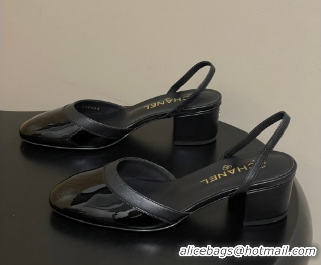 Charming Chanel Lambskin & Patent Calfskin Leather Pumps 4.5cm G47175 Black2 2026