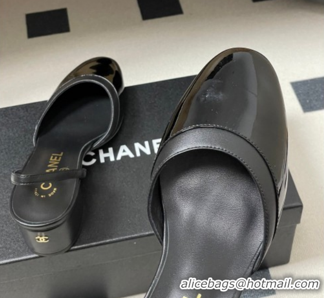 Charming Chanel Lambskin & Patent Calfskin Leather Pumps 4.5cm G47175 Black2 2026