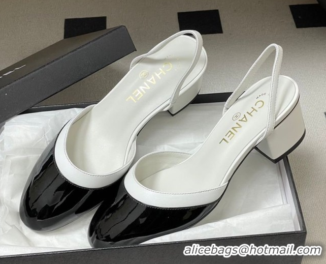 Hot Style Chanel Lambskin & Patent Calfskin Leather Pumps 4.5cm G47175 Black/White 2026