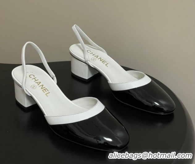 Hot Style Chanel Lambskin & Patent Calfskin Leather Pumps 4.5cm G47175 Black/White 2026