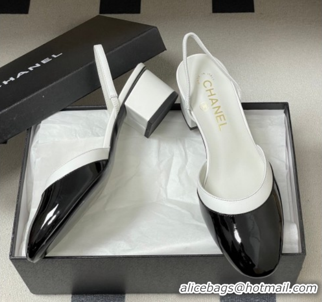 Hot Style Chanel Lambskin & Patent Calfskin Leather Pumps 4.5cm G47175 Black/White 2026