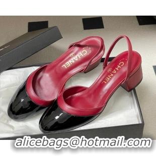 Sophisticated Chanel Lambskin & Patent Calfskin Leather Pumps 4.5cm G47175 Red/Black 2026