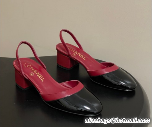 Sophisticated Chanel Lambskin & Patent Calfskin Leather Pumps 4.5cm G47175 Red/Black 2026