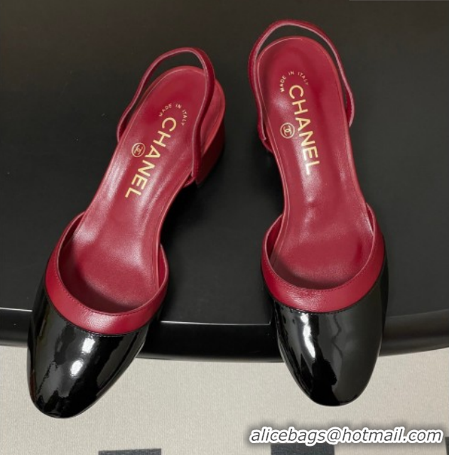 Sophisticated Chanel Lambskin & Patent Calfskin Leather Pumps 4.5cm G47175 Red/Black 2026