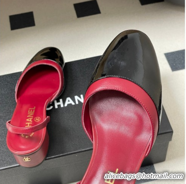 Sophisticated Chanel Lambskin & Patent Calfskin Leather Pumps 4.5cm G47175 Red/Black 2026
