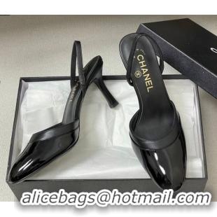 Trendy Design Chanel Lambskin & Patent Calfskin Leather Pumps 7.5cm G47175 Black2 2026