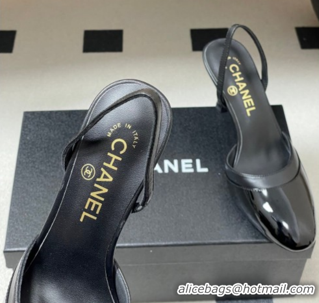 Trendy Design Chanel Lambskin & Patent Calfskin Leather Pumps 7.5cm G47175 Black2 2026