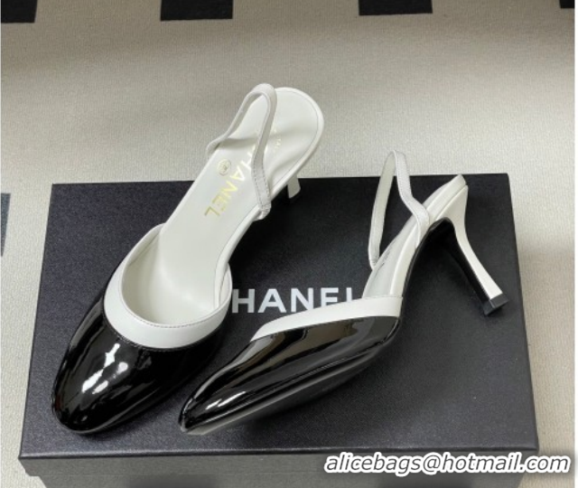 Best Product Chanel Lambskin & Patent Calfskin Leather Pumps 7.5cm G47175 Black/White 2026