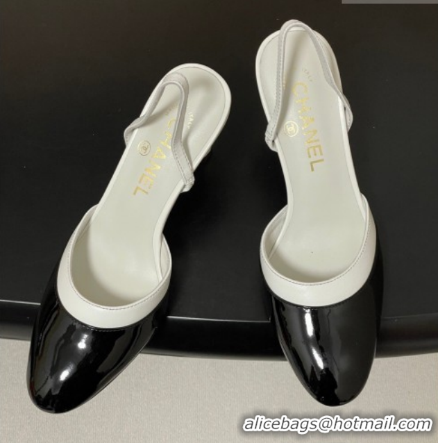 Best Product Chanel Lambskin & Patent Calfskin Leather Pumps 7.5cm G47175 Black/White 2026