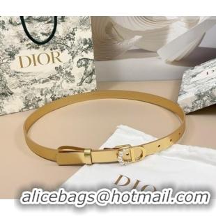 New Design Dior Calfskin Leather Belt 2cm with Pearls CD Buckle 0108 Gold-Tone 2025