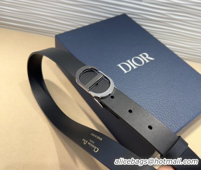 Trendy Design Dior Smooth Calfskin Belt 2.5cm with CD Buckle 0317 Black 2025