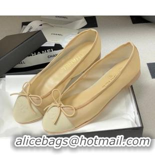 Good Product Chanel Mesh & Grosgrain Ballet Flats with Bow G02819 Beige 2026
