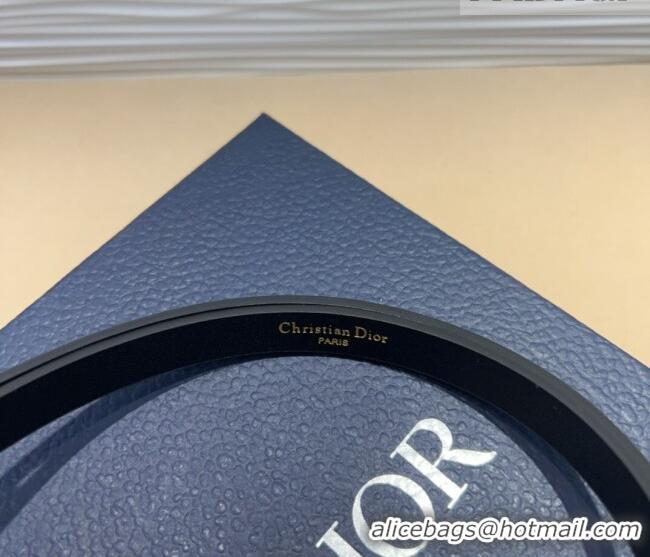 Top Grade Dior Montaigne Pearls Chain Leather Belt 1.8cm 0317 Black 2025